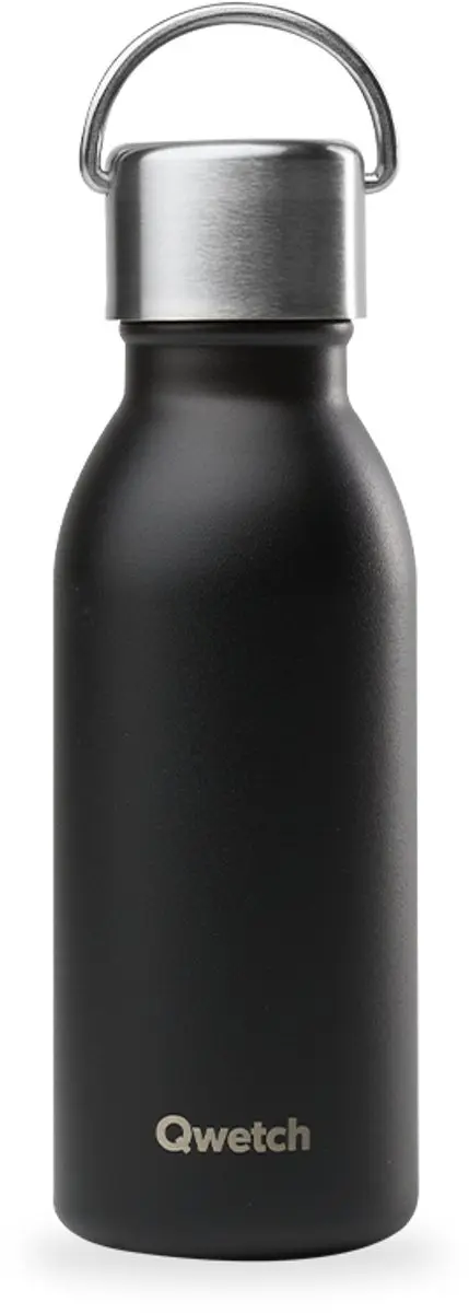 Qwetch Active Geïsoleerde Thermosfles 1000ml - Mat Zwart - afbeelding 2 van 6
