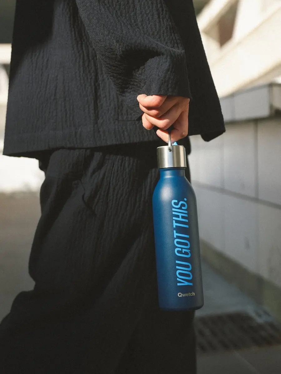 Qwetch Active Level Up Thermosfles 600ml - Blauw - afbeelding 2 van 3