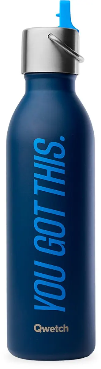 Qwetch Active Level Up Thermosfles 600ml - Blauw - afbeelding 3 van 3