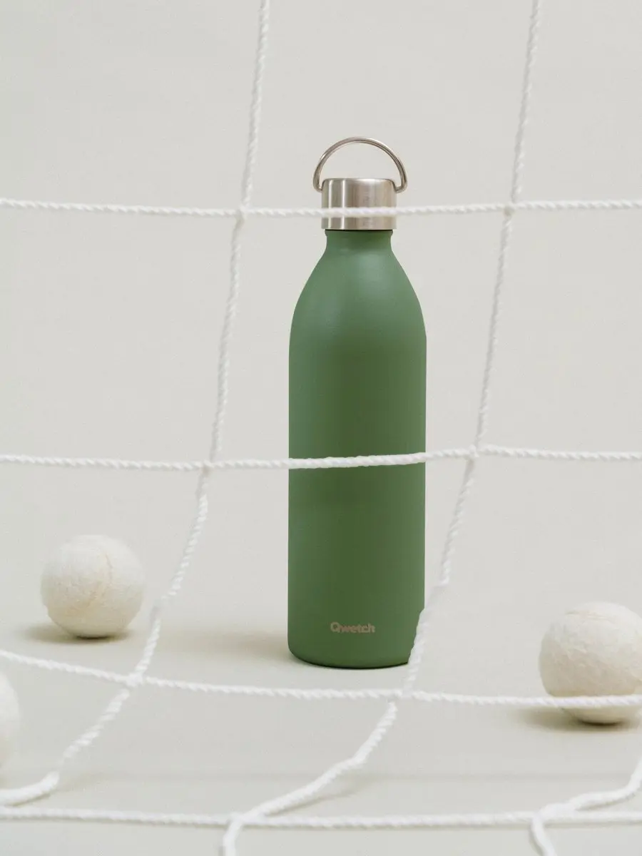 Qwetch Active Geïsoleerde Fles 1000ml - Kaki - afbeelding 4 van 6