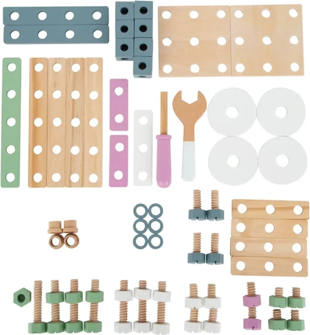 Small Foot Nordic Houten Bouwconstructieset 67-delig - Multicolor