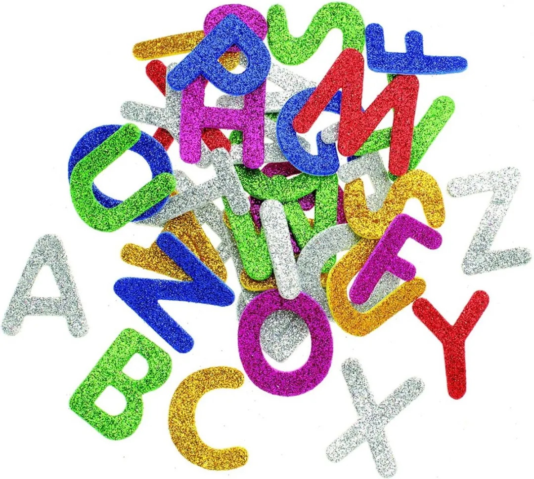 Glorex Hobby Foam Glitter Letters