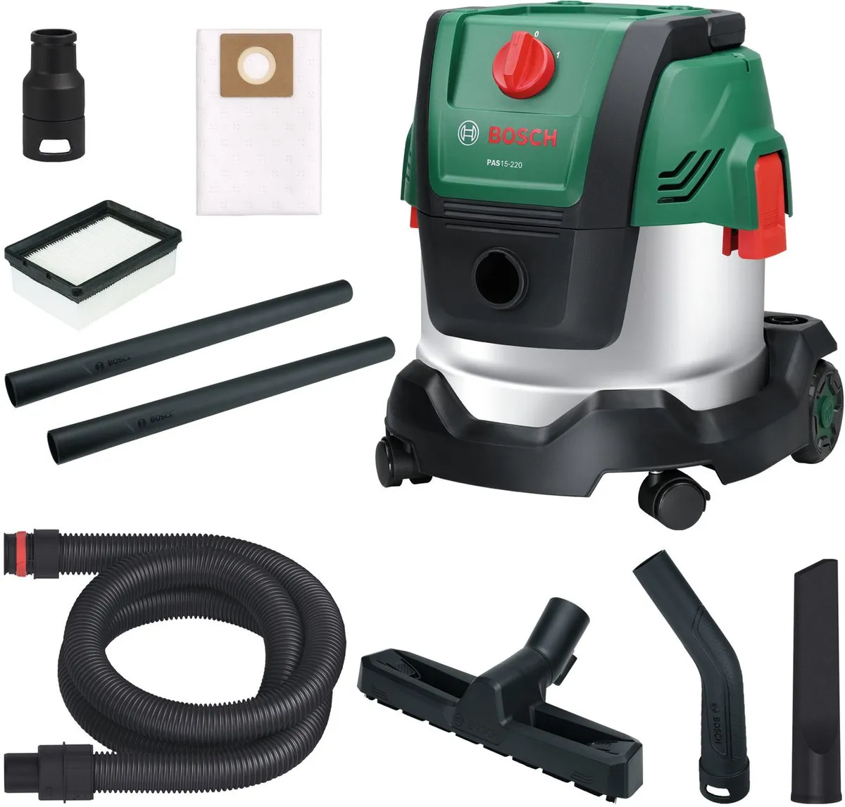 Bosch PAS15-220 Stofzuiger Alleszuiger - 1200W - 15L - Groen