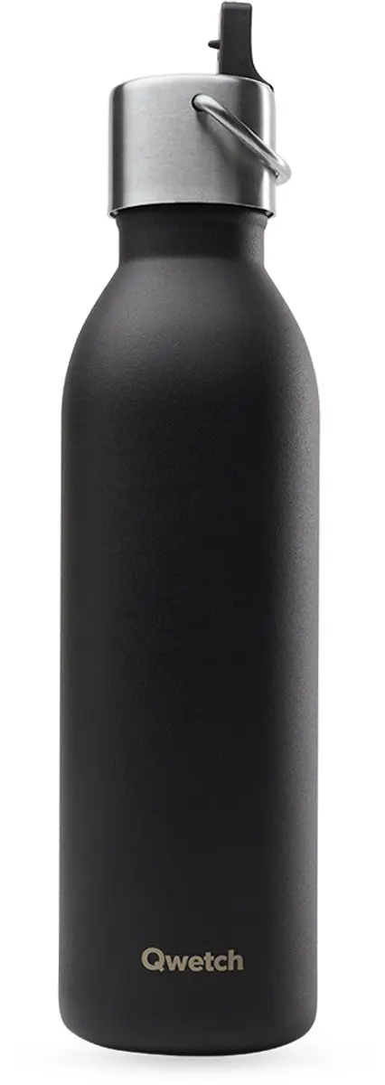 Qwetch Active QD3616S Isothermische Fles 600ml - Matt Zwart - afbeelding 2 van 3