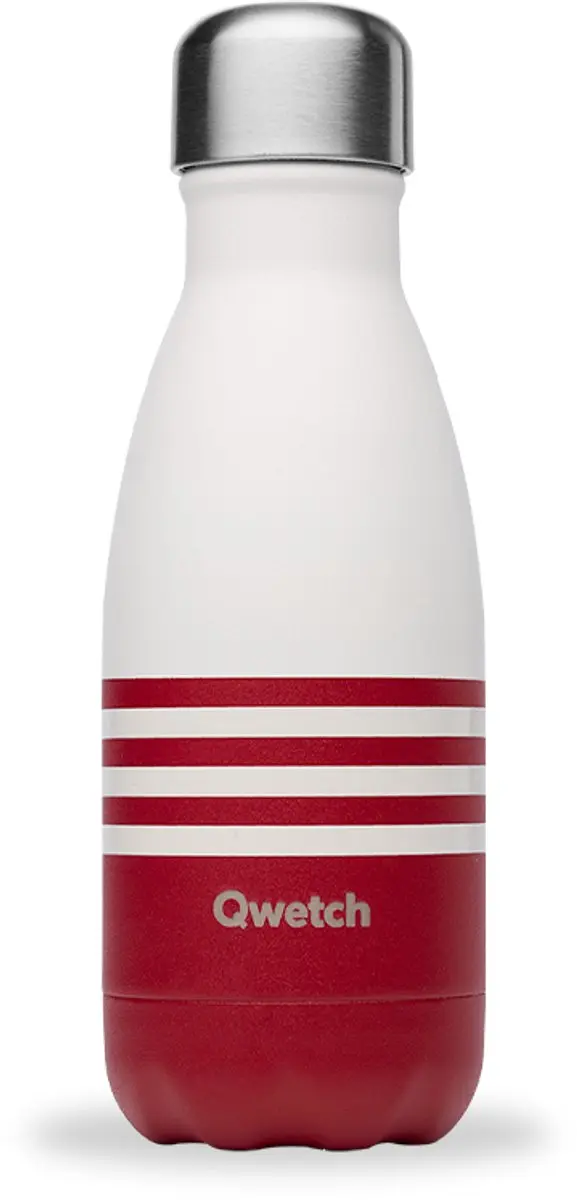 Qwetch Originals Thermosfles 260ml - Marinière Rood - afbeelding 4 van 6