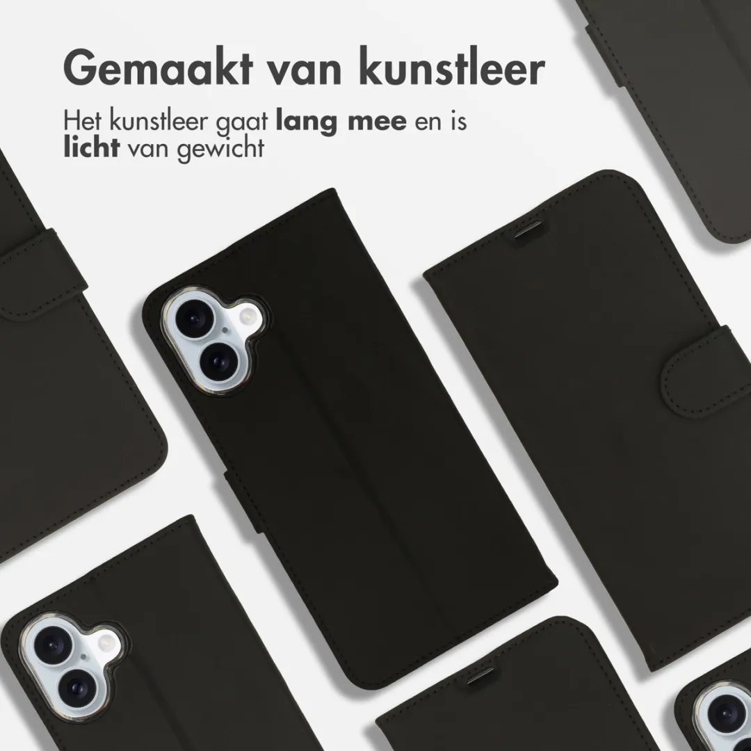 Accezz Hoesje iPhone 16 Plus Wallet Softcase - Zwart