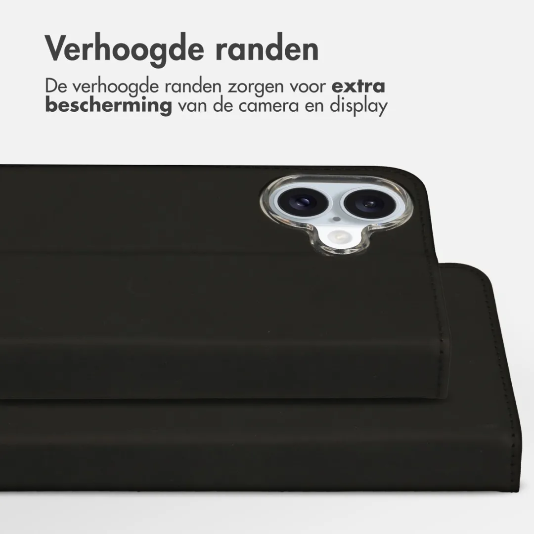 Accezz Hoesje iPhone 16 Plus Wallet Softcase - Zwart