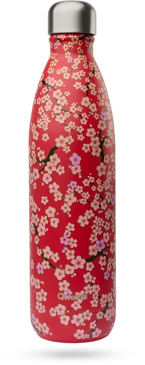 Qwetch Originals Flowers Thermosfles 1000ml - Rood - afbeelding 2 van 6