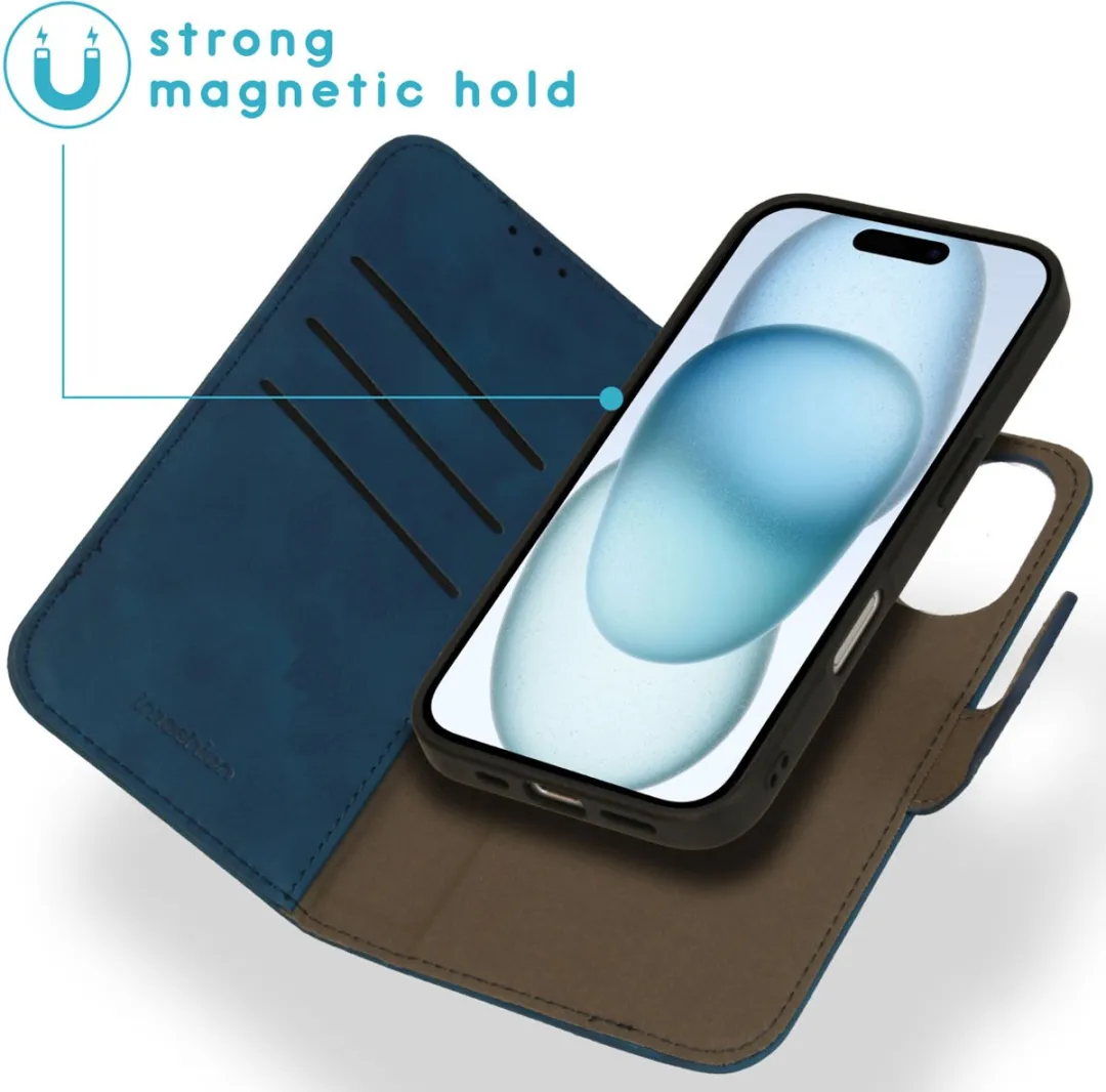 Imoshion Hoesje iPhone 16 2-in-1 Bookcase Blauw - 3 Pasjes