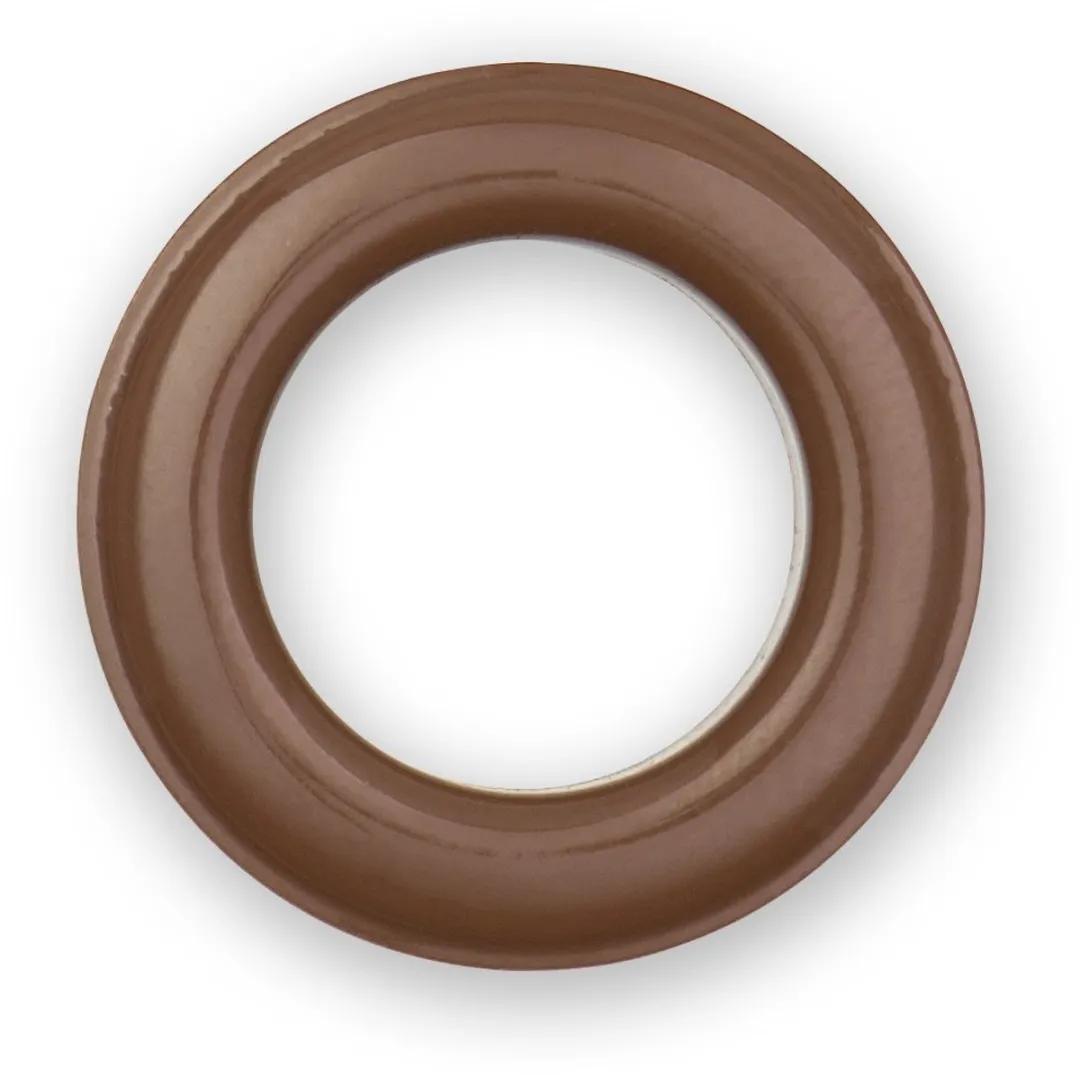 Prym Ringen met schijven 14mm - Donkerbruin - 15 Stuks
