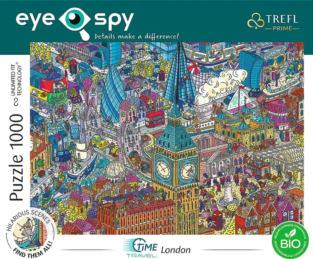 Trefl Time Travel London 1000 Puzzels - 1000 Stuks - Multicolor