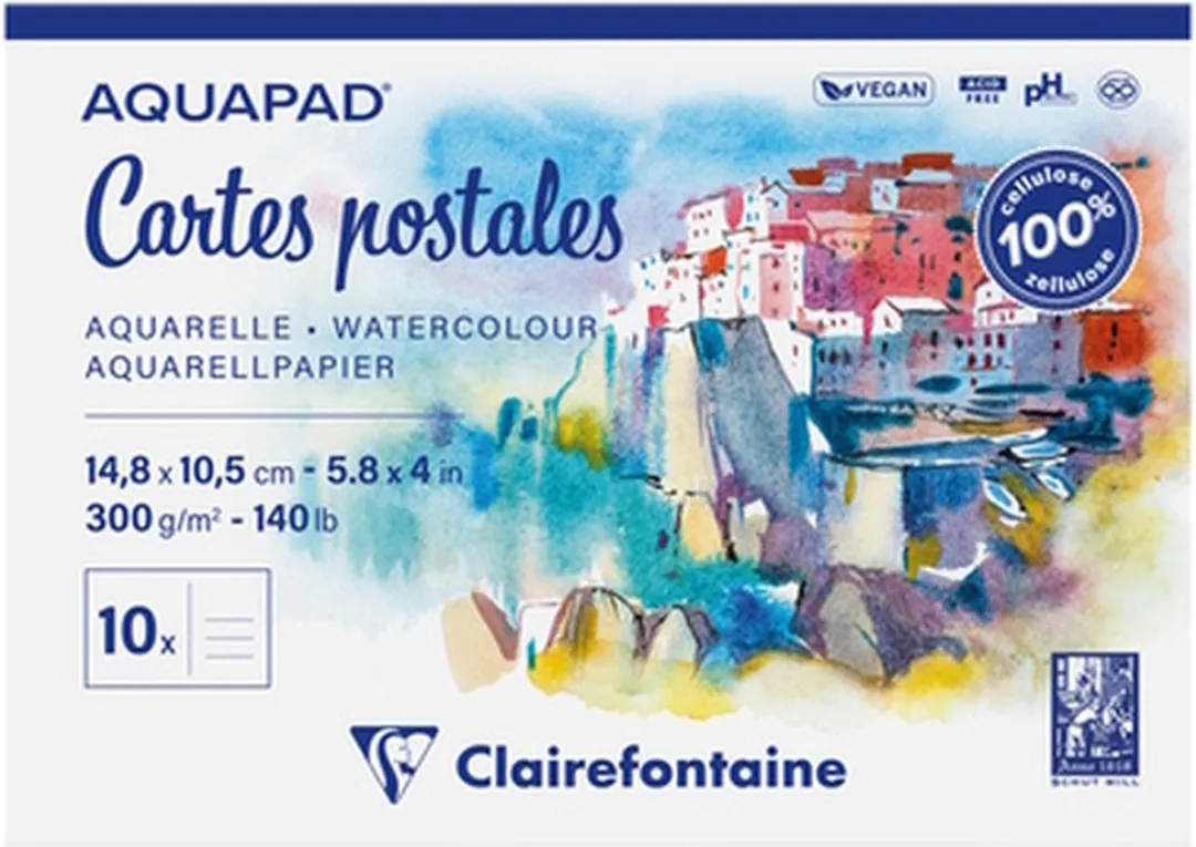 Clairefontaine A6 Ansichtkaarten 20 Vel Natuurwit