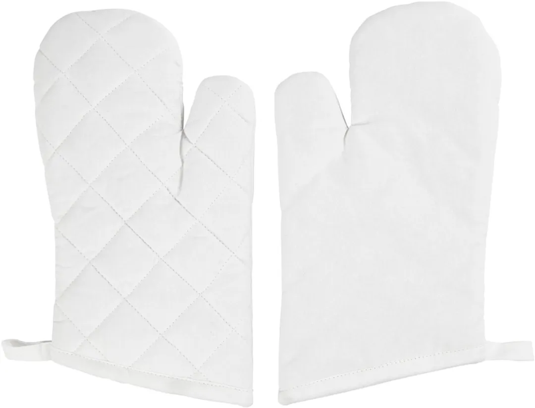 Creativ Company Ovenhandschoen Creotime 18x28cm - Wit