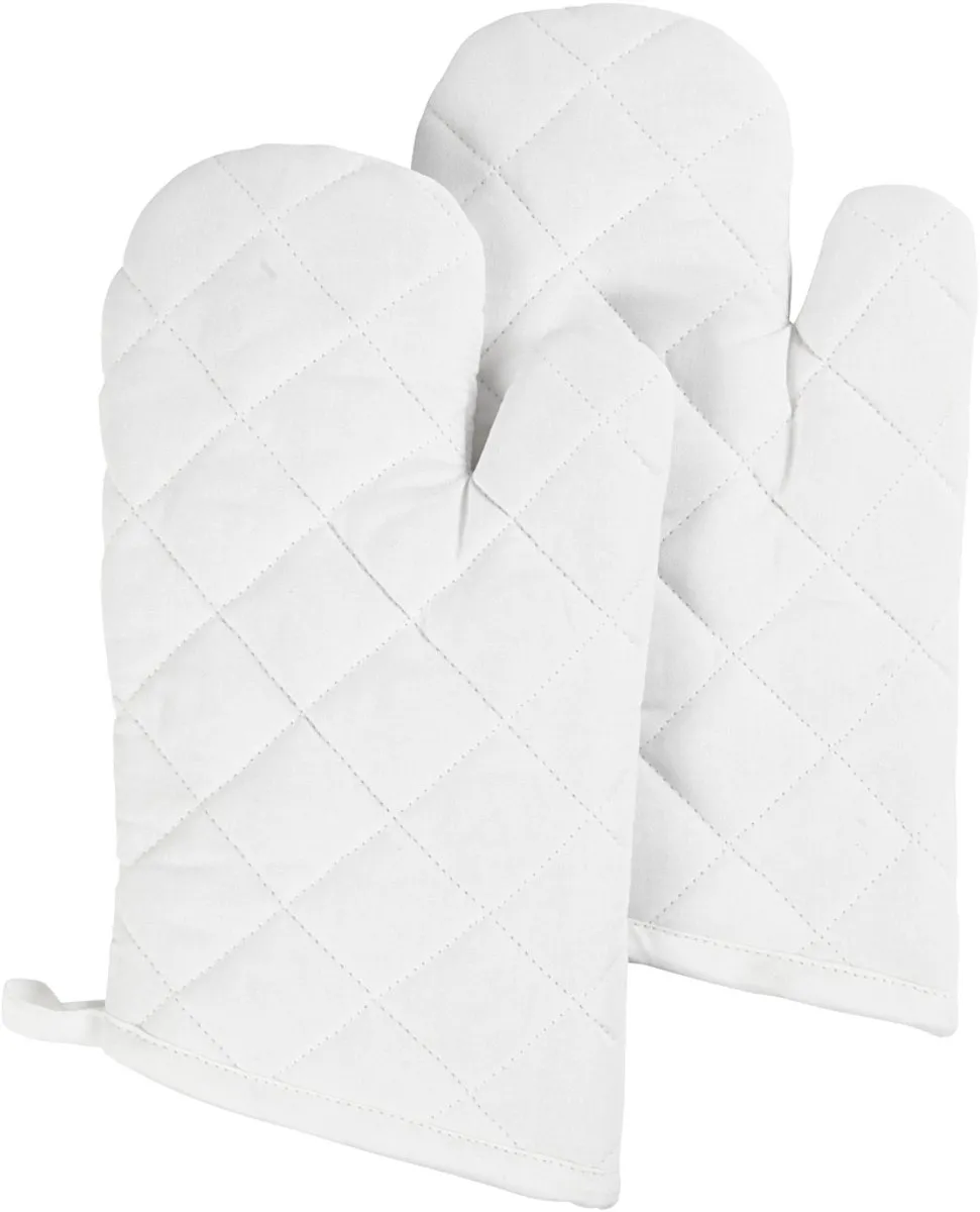 Creativ Company Ovenhandschoen Creotime 18x28cm - Wit