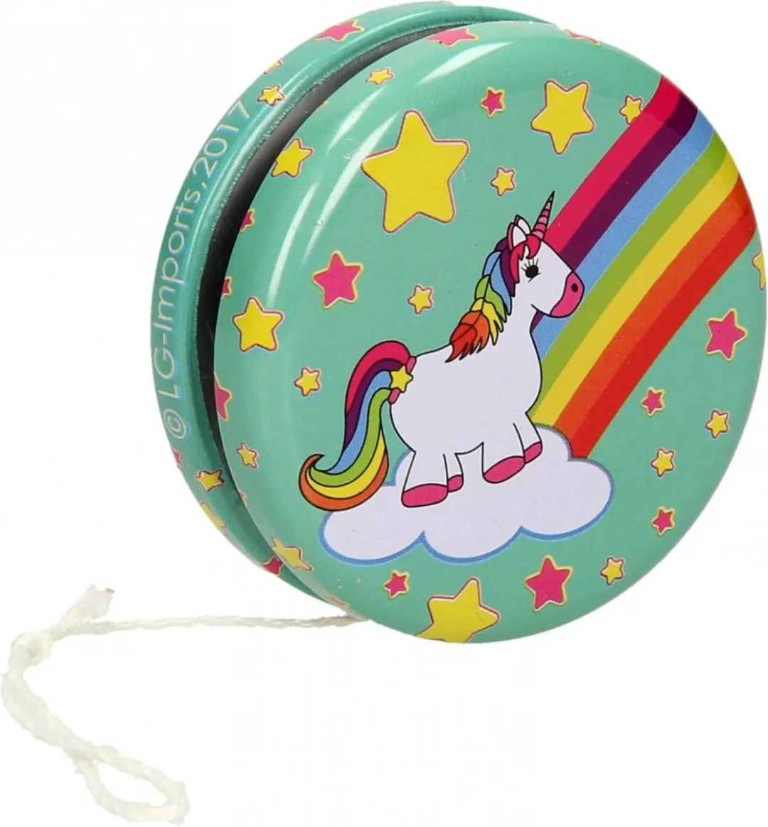 Toi-Toys Metalen Yoyo Eenhoorn 5cm Turquoise