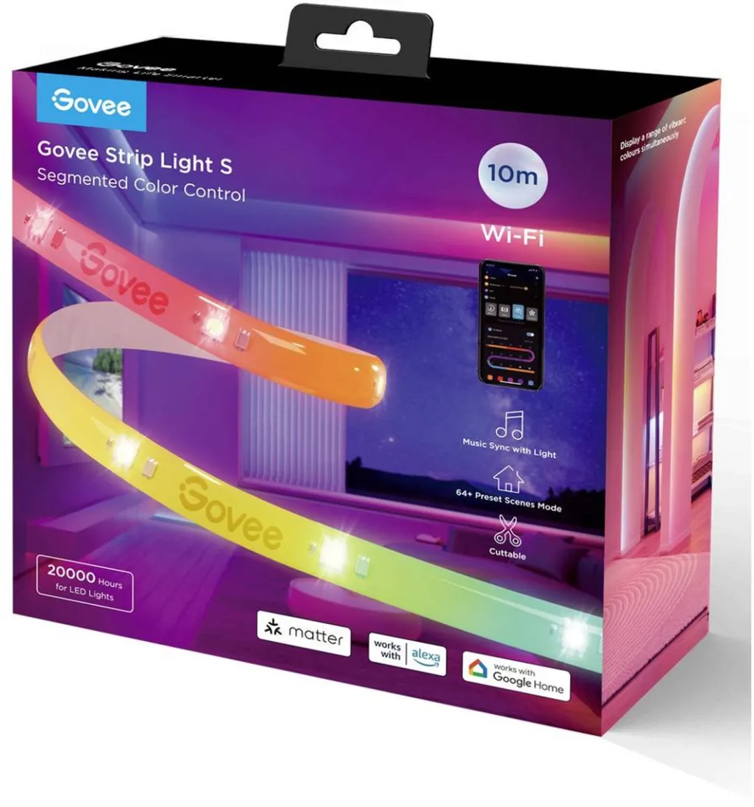 Govee Strip Light S LED Strip 10m RGBICW - Wit - afbeelding 6 van 6