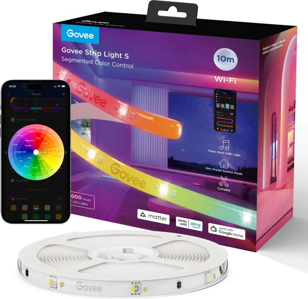 Govee Strip Light S LED Strip 10m RGBICW