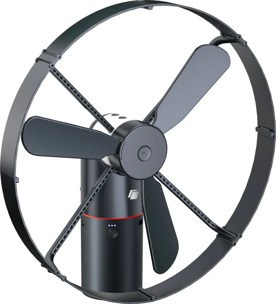 Caliber Draadloze ventilator - Kantelbaar en Draaibaar - Fluistertil en krachtig - 2 Standen - Inclusief LED Lamp - 15.000 mAh Accu meegeleverd (CPS-FAN-P)