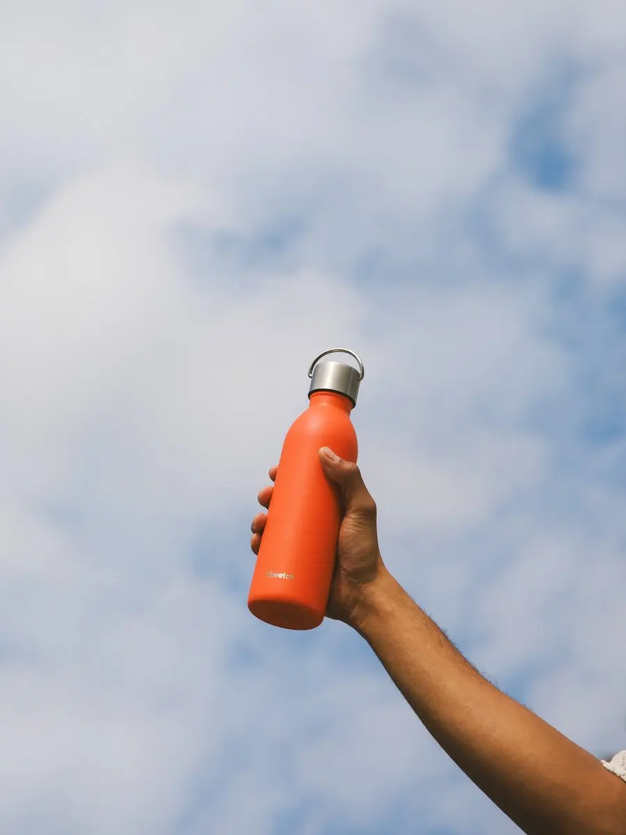 Qwetch Active Thermosfles 600ml - Matt Oranje - afbeelding 2 van 6