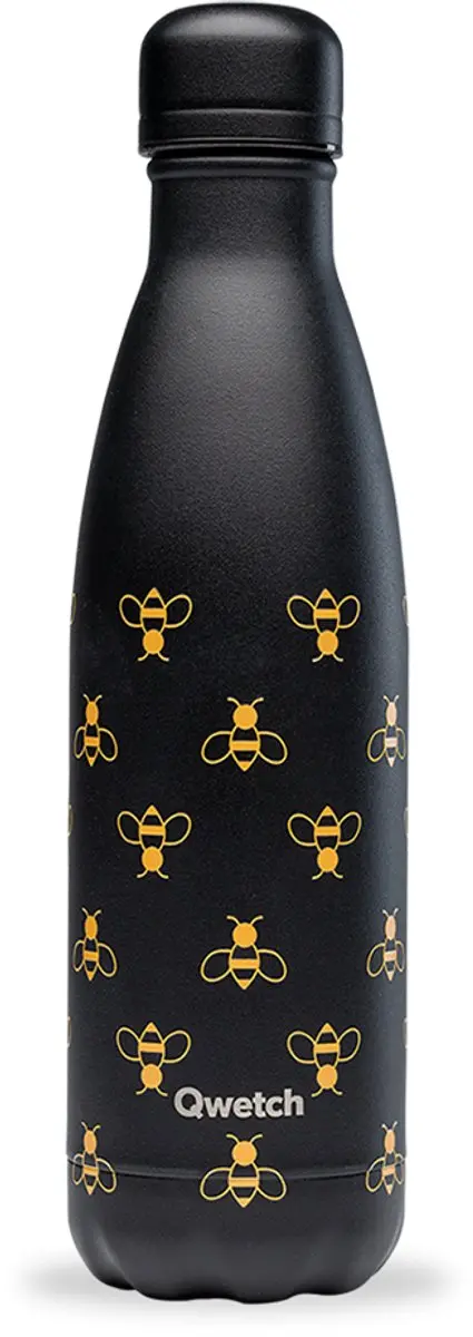 Qwetch Originals Bee Thermosfles 500ml - Geel/Zwart - afbeelding 2 van 2