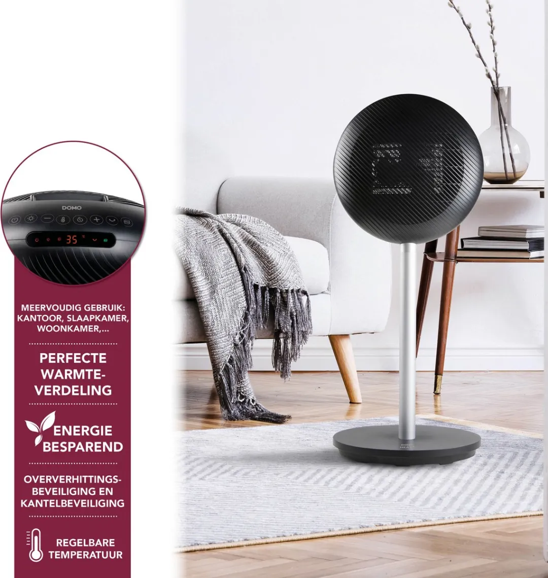 Domo DO7349H Keramische Kachel 2000W - Zwart