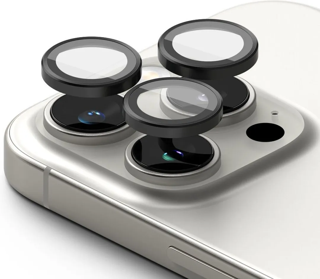 Ringke Frame Glass Camera Protector iPhone 16 Pro/Pro Max - 2 Stuks - Zwart