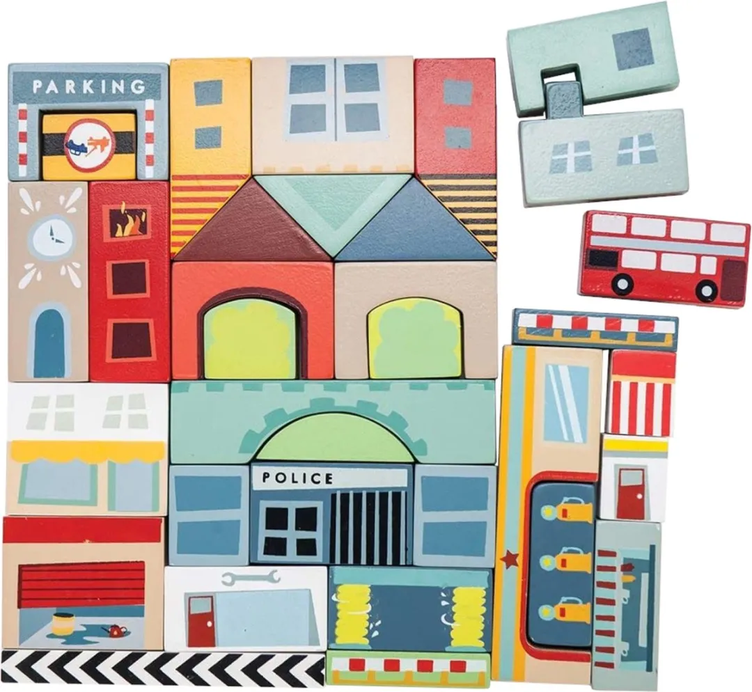 Le Toy Van Blokken Stadsthema - 34 Stuks - Multicolor