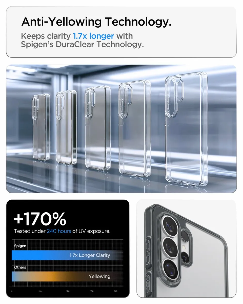 Spigen Ultra Hybrid Backcover S26 Ultra - 8800283318104 - Transparant - afbeelding 6 van 6