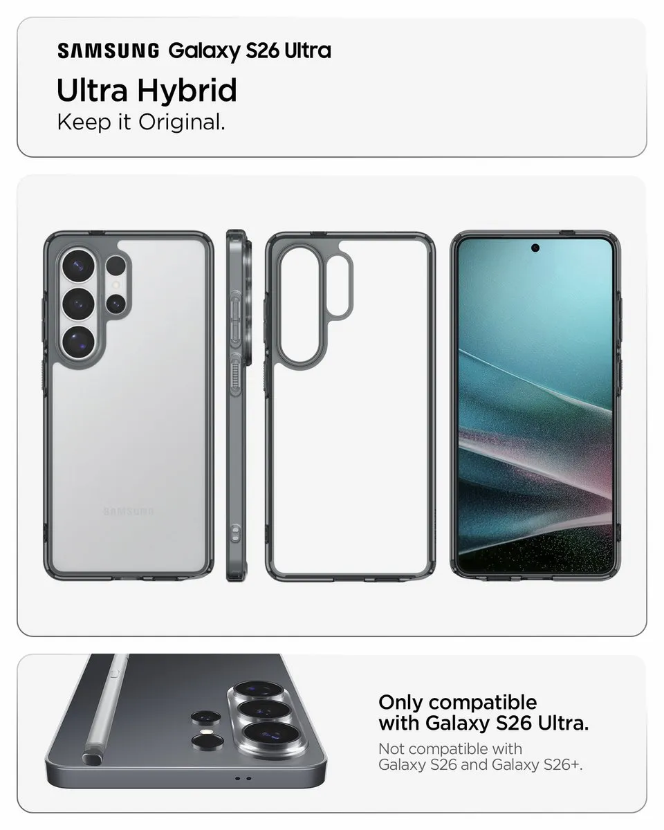 Spigen Ultra Hybrid Backcover S26 Ultra - 8800283318104 - Transparant