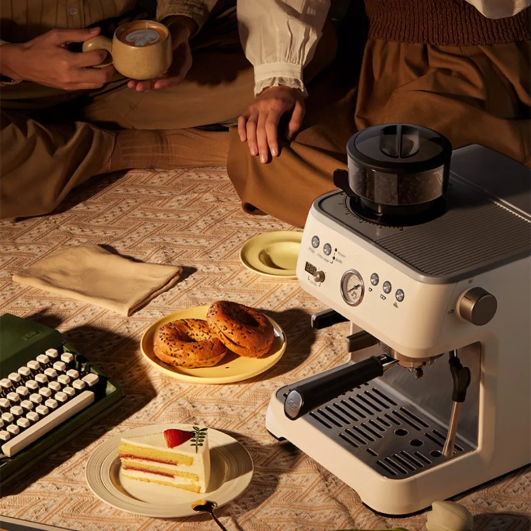 Solis Grind & Infuse Perfetta Espressomachine - Wit - 2 Kopjes