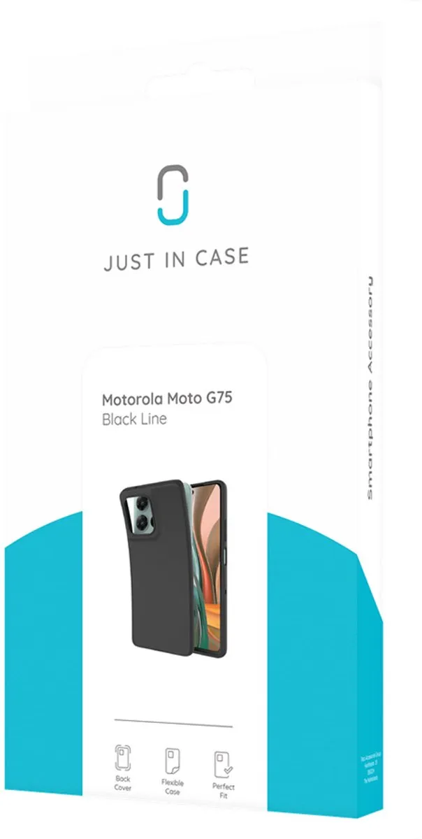 Just in Case TPU Hoesje Motorola Moto G75 - Effen Zwart
