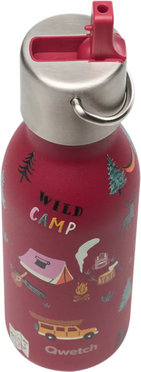 Qwetch Yosemite Kids Thermosfles 350ml - Granaatrood - afbeelding 2 van 3