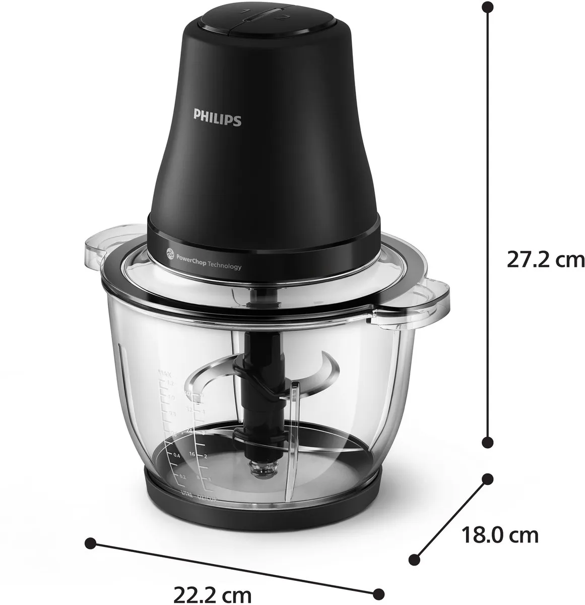 Philips HR1502/00 Elektrische Hakmolen 450W - Zwart