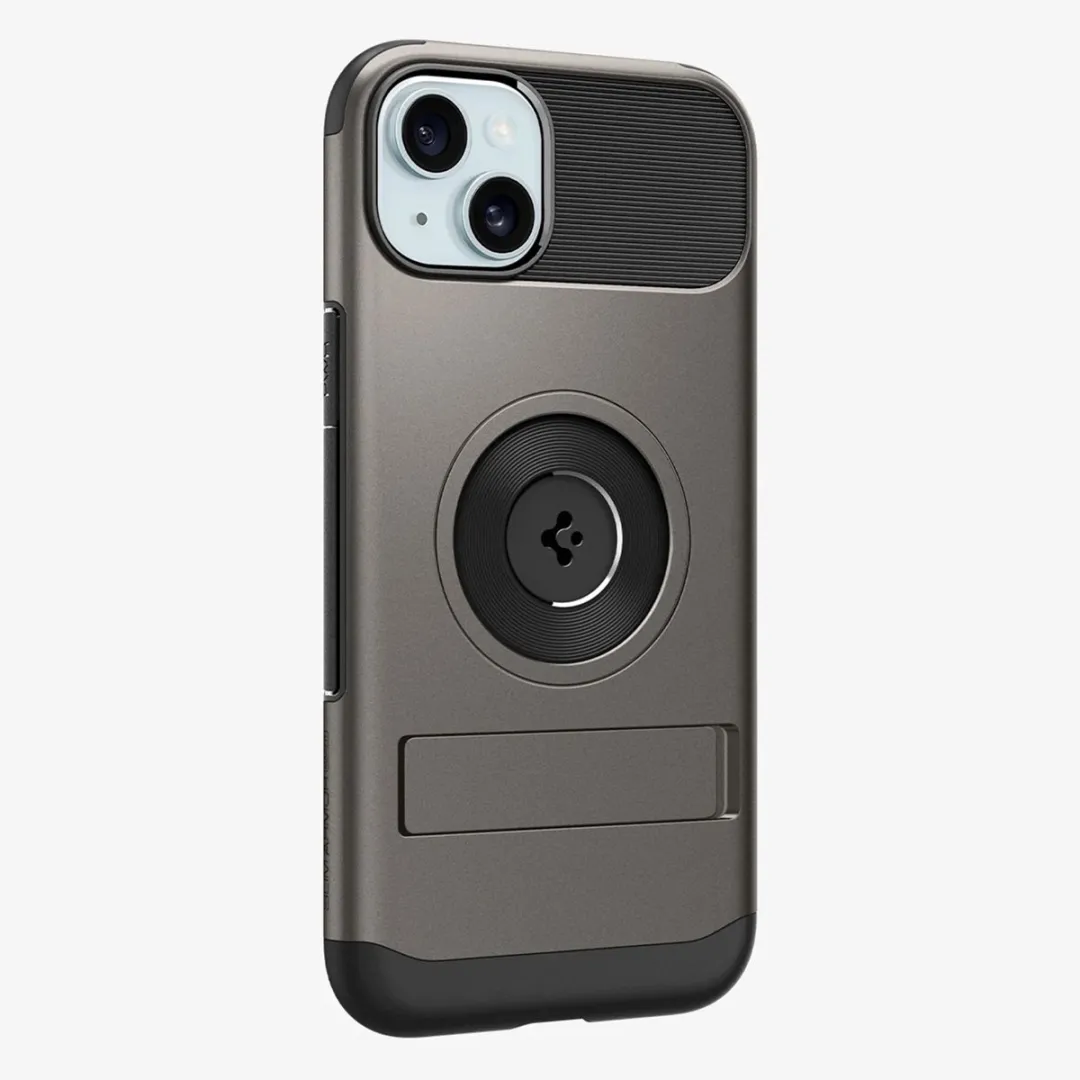 Spigen Slim Armor MagFit ACS06486 iPhone 15 Hoesje - Grijs