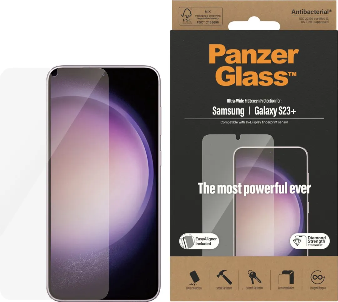 PanzerGlass Ultra-Wide Fit Screenprotector Samsung Galaxy S23 Plus - afbeelding 6 van 6