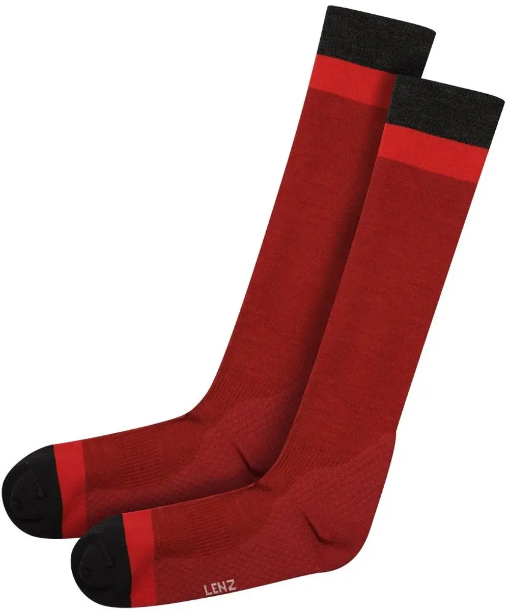 Lenz Merino Compression 1 Sokken - Rood - EU 45-47 - afbeelding 2 van 2