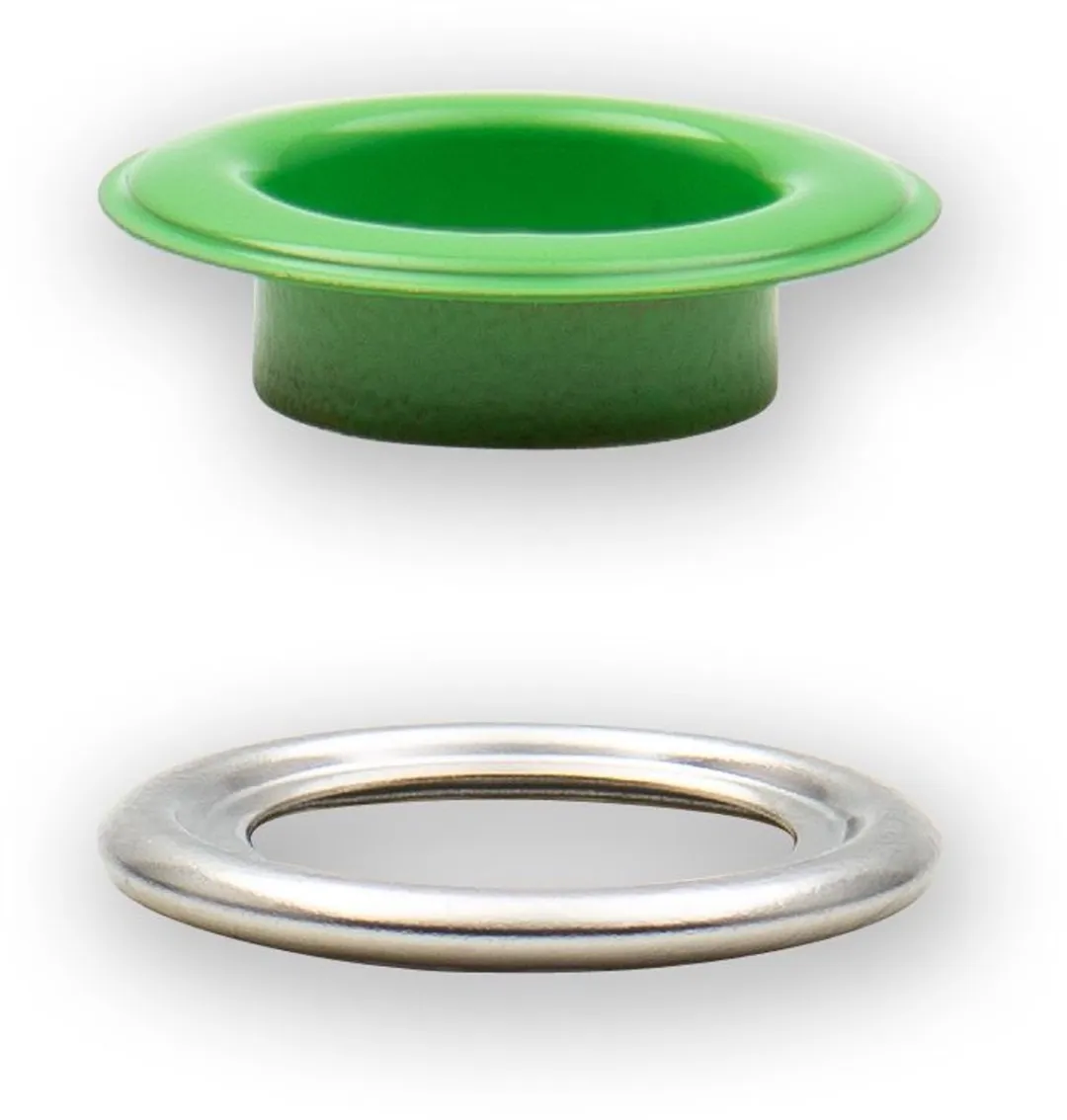 Prym Ringen met schijven 14mm Limoengroen - 15 Stuks