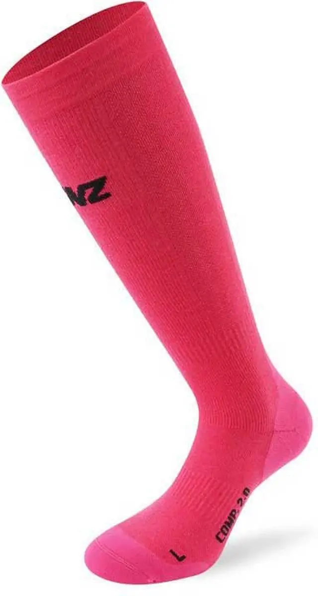 Lenz Compression 2.0 Merino Skisokken - Roze - afbeelding 5 van 6