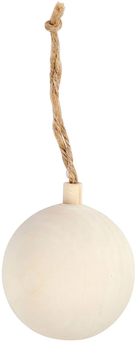 Creativ Company Houten Kerstbal 5,5cm - Multicolor