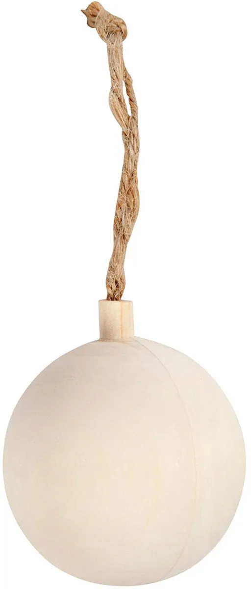 Creativ Company Houten Kerstbal 5,5cm - Multicolor