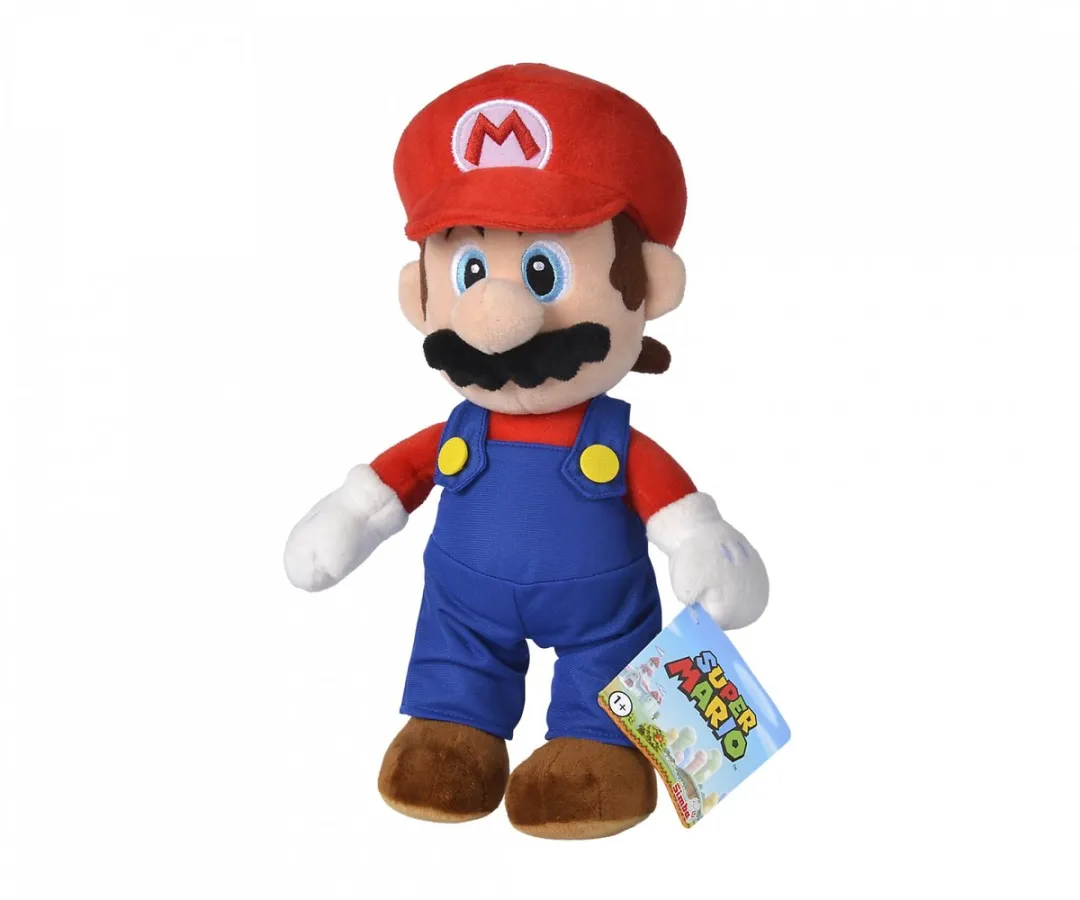 Nicotoy Mario Pluche 30cm - Knuffel Multicolor