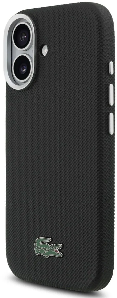 Lacoste Back Cover Case iPhone 17 - Zwart - MagSafe