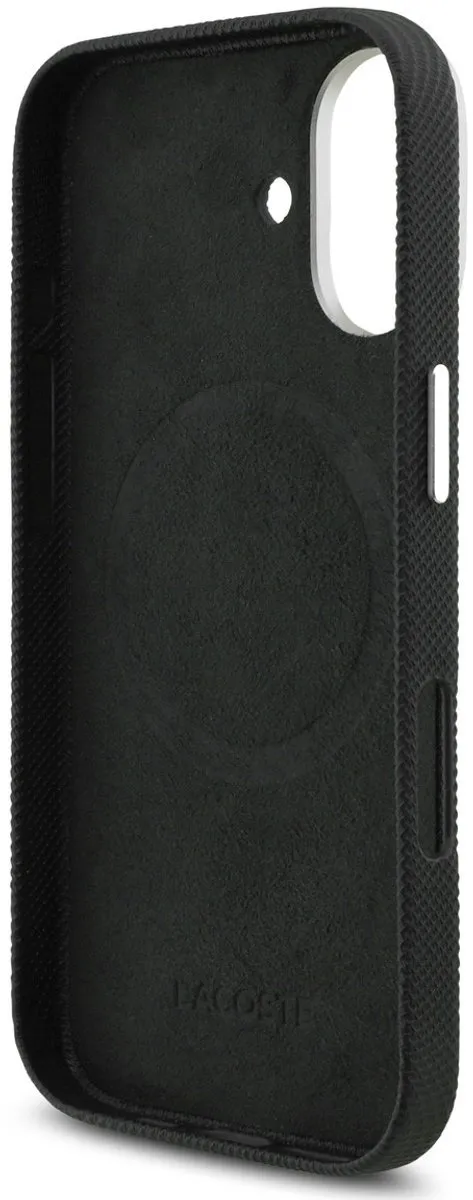 Lacoste Back Cover Case iPhone 17 - Zwart - MagSafe
