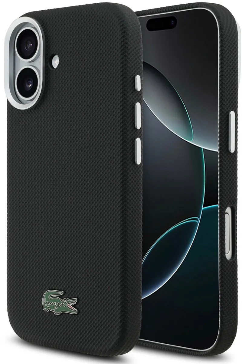 Lacoste Back Cover Case iPhone 17 - Zwart - MagSafe