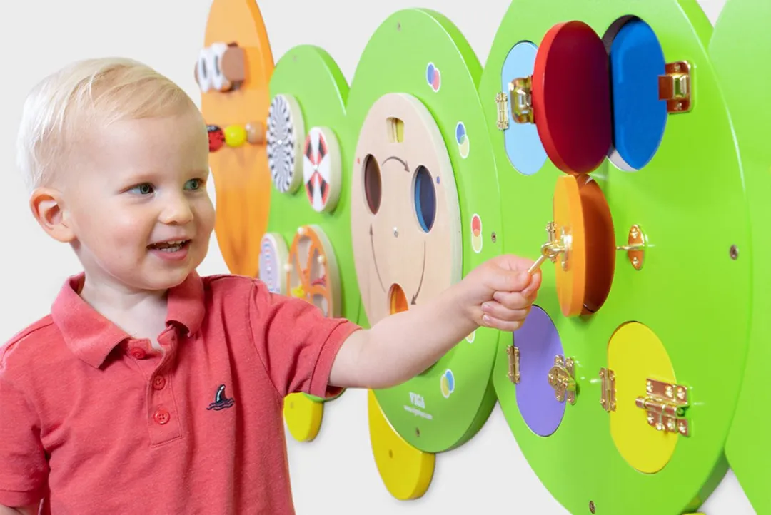 Viga Toys Caterpillar Activity Wall Panels Multicolor - afbeelding 6 van 6
