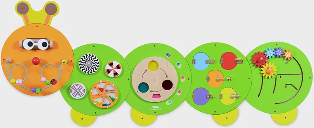 Viga Toys Caterpillar Activity Wall Panels Multicolor