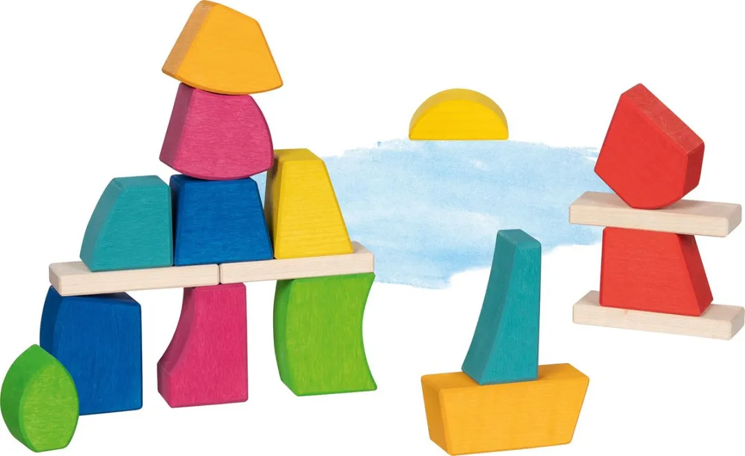 Goki Building Blocks Regenboog - 11 Stuks