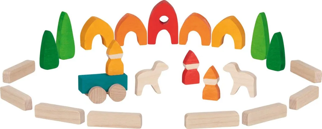 Goki Building Blocks Regenboog - 11 Stuks