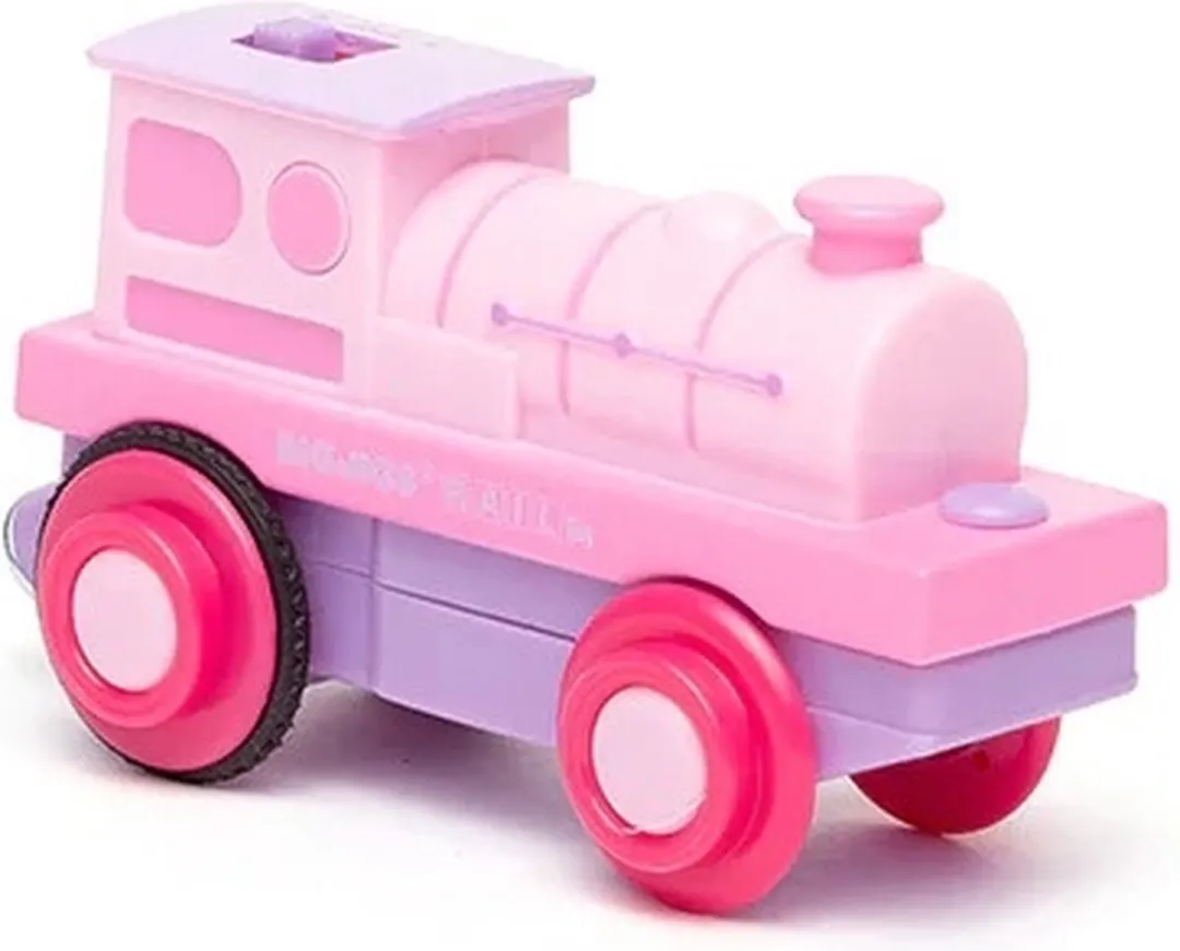 BIGJIGS Trein BJT3010 - Roze Locomotief - 2 Stuks
