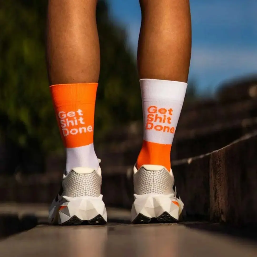 Sporcks Get Shit Done Sokken - Oranje/Wit - EU 44-46 - afbeelding 2 van 4